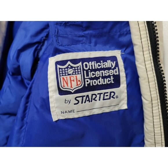 Vintage NEW YORK GIANTS Starter Jacket NFL Football Duck Down Parka Coat - Picture 8 of 17
